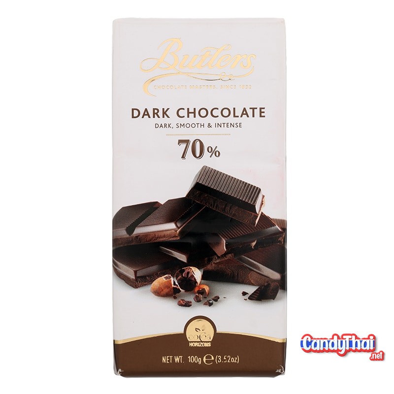 Butlers 70Percent Dark Chocolate Bar 100g. Candy Thai