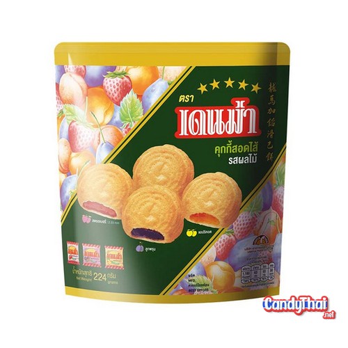 Denma, 224 grams of fruit flavored cookies Candy Thai