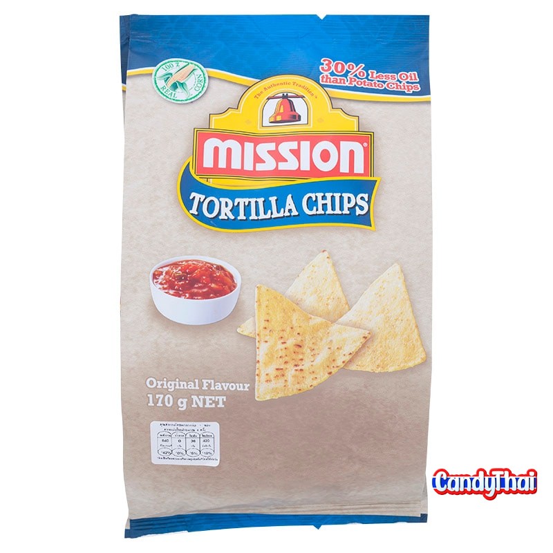 Mission Tortilla Chips Original Flavour 170g. Candy Thai
