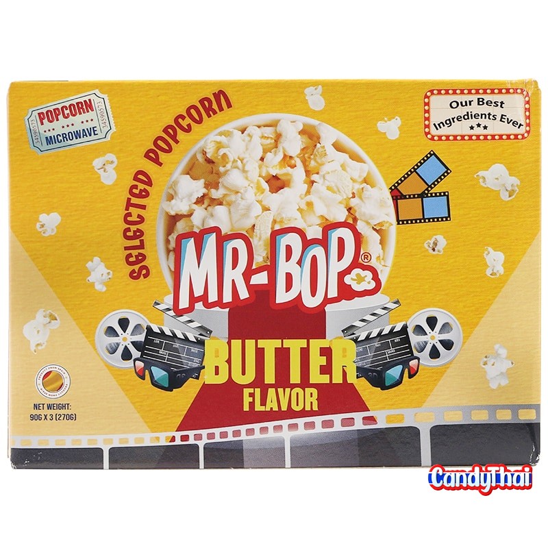 Mr Bop Microwave Popcorn Butter 270g. Candy Thai