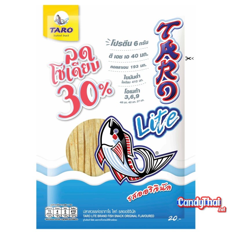 Taro Lite Fish Snack Original Flavoured 20g. Candy Thai