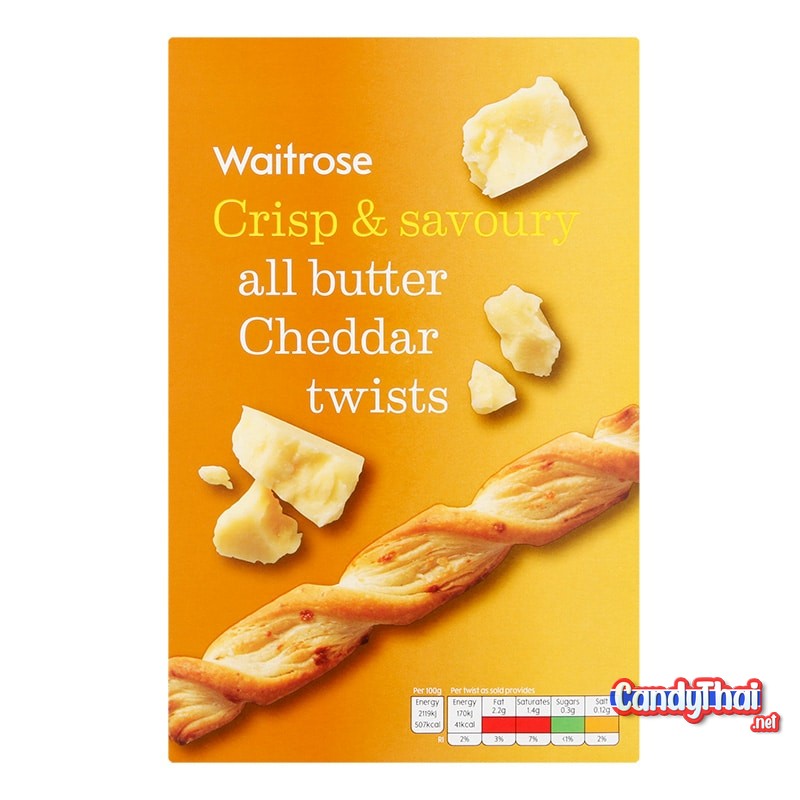 Waitrose Twists Gruyere Cheese 125g. Candy Thai