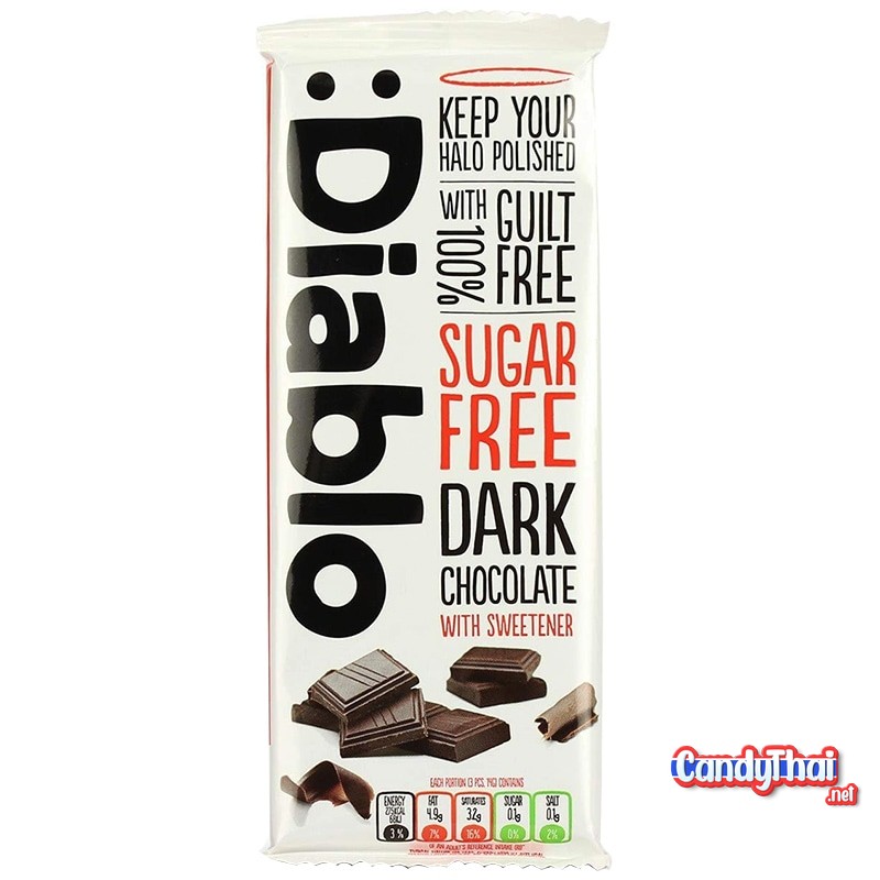 Diablo Dark Chocolate with Sweetener 85g. Candy Thai