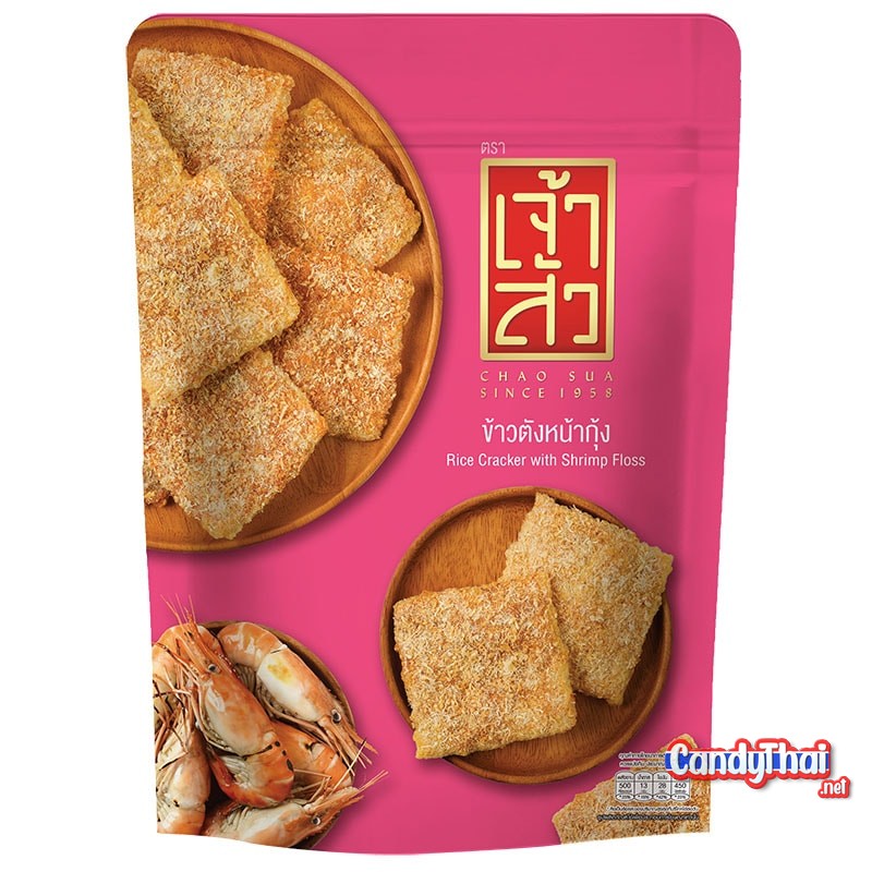 Chao Sua Rice Cracker with Shrimp Floss 80g. Candy Thai