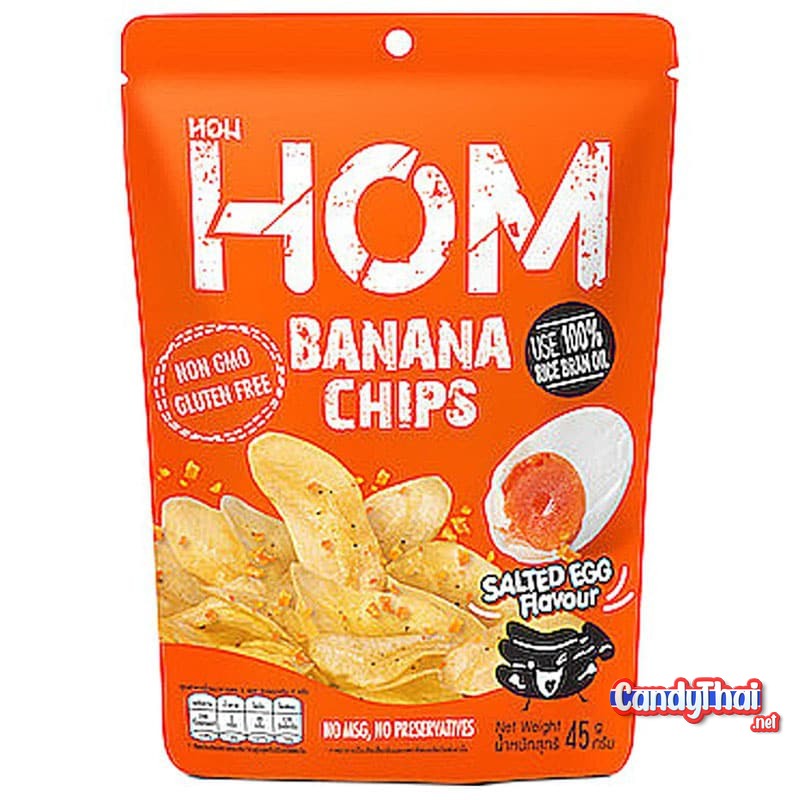 Hom Banana Chips Salted Egg Flavour 40g. Candy Thai