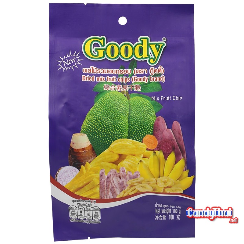 Goody Dried Mix Fruit Chips 100g. Candy Thai
